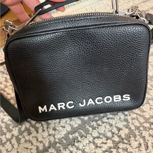 Marc Jacobs Black Belt Bag with Silver Accents